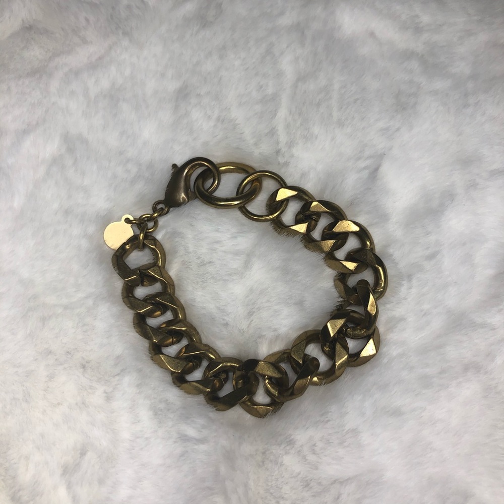 Sugar Blossom chunky gold tone bracelet large link